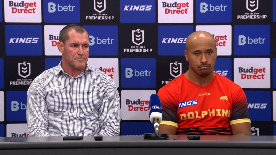 NRL 2025: Dolphins coach Kristian Woolf has called out a reporter over a question about a controversial decision, Warriors, referee, results, ladder, news